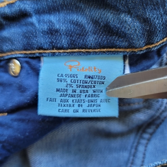 FIDELITY Denim Bella Donna Mid-Rise Boot Cut W26XL34 Silk Rinse 11-324-035 - Picture 7 of 8